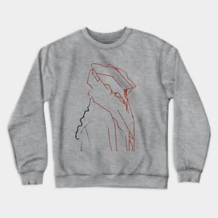 Red Abstract Art Crewneck Sweatshirt